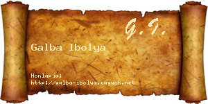Galba Ibolya névjegykártya