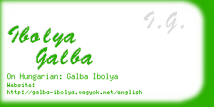 ibolya galba business card